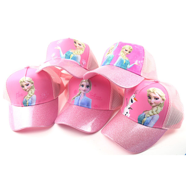 Hatt barn sommarsolskydd mesh hatt tecknad flicka prinsessa mellan och stora barn basebollkeps utomhus duckbill keps