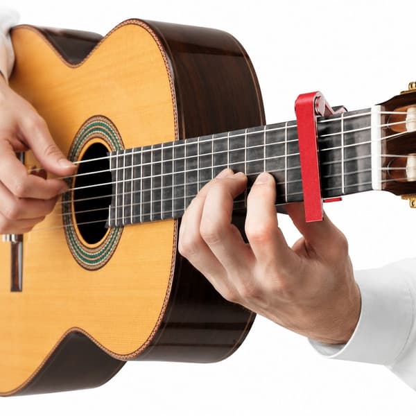 Universel Guitar Capo 4-pak - Sort, Rød, Sølv, Guld - Instrumenttilbehør i aluminiumsmetal
