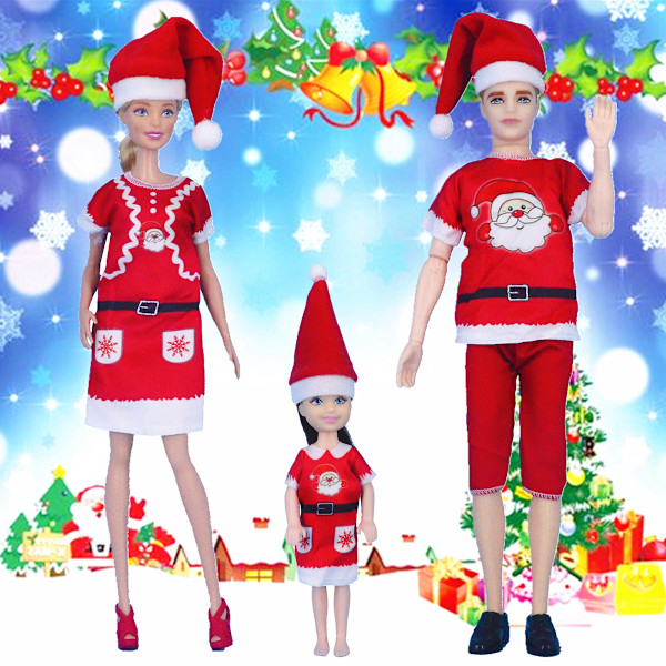 Barbie Julemode Kostume, 14 dele, 14 dukketilbehør