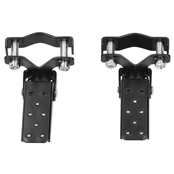 Foldbar fodstøtte fodhviler i stål sort universal til retro motorcykel ATV{HH}
