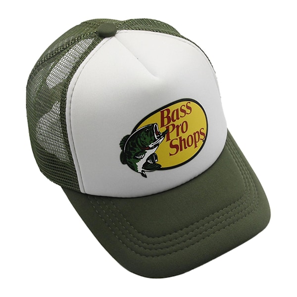 Bass Pro Shops Utomhuskeps Truckerkeps med Mesh - Herr och Dam One Size Fits All Snapback-förslutning - Perfekt för Jakt & Fiske - Perfekt Armégrön Army green