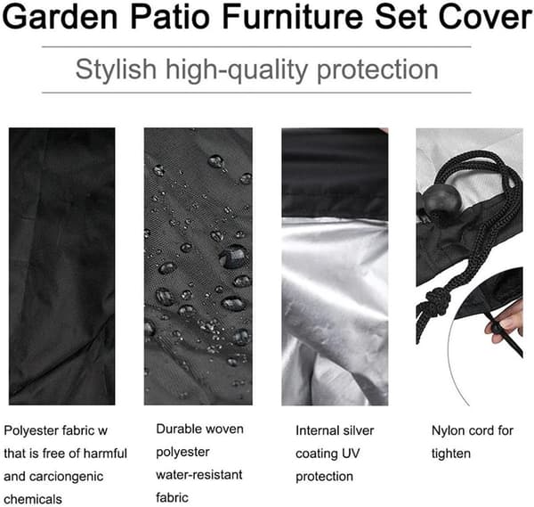 Grillöverdrag Rektangulär Grill 124x65x101cm Oxfordtyg Svart Vattentätt BBQ-skydd