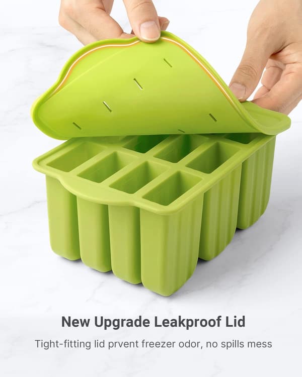 Popsicle Molds, 12 Pcs Silicone Popsicle Molds Easy Release BPA Free Ice Pop Maker Homemade Popsicle Mold