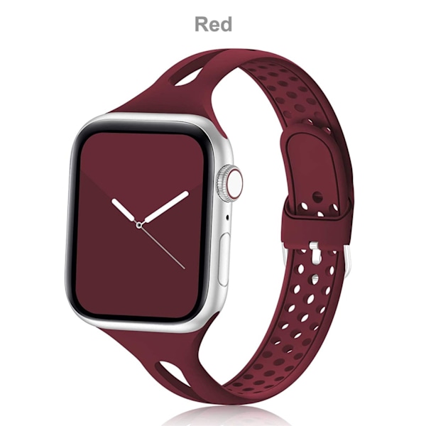 Armband för Apple Watch SE 6 5 4 3 2 röd red 38/40mm