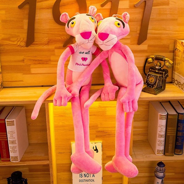 60cm Tecknad Rosa Pantern Djur Mjuk Kramdocka Gosedjur Leksak Barnpresent {HH}