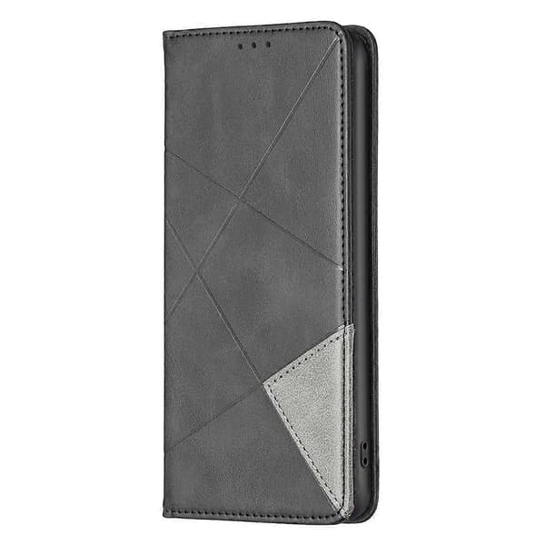 Compatible with iPhone 17 Case Card Slots Geometry Embossing Leather Phone Cover-lingling} Black Black Black