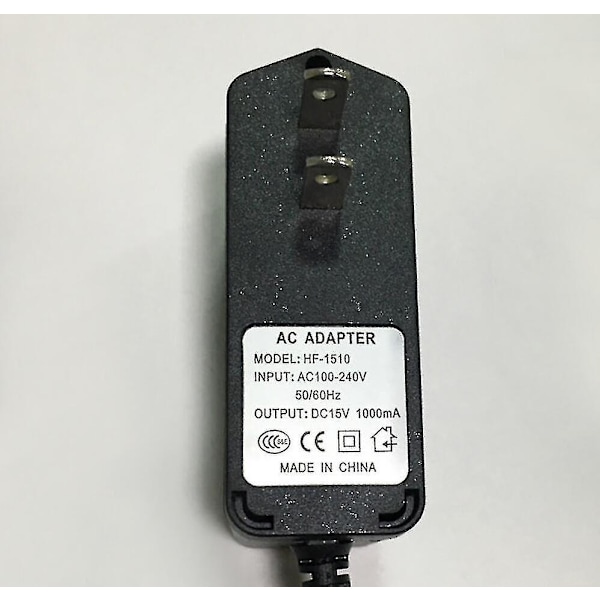 15V 1A Strömomvandlare AC DC Adapter för Newsmy Nödkraftbank Laddaradapter Hushållsladdare 15V1A Billaddningskabel EU plug