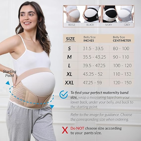 Abdominal støttebælte sele Abdominal støttebælte Abdominal støttebælte til gravide kvinder i midten og slutningen af graviditeten{hh} 2XL