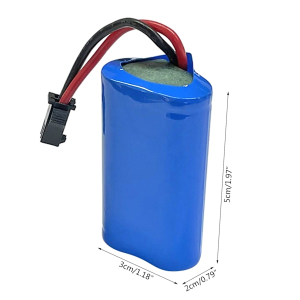 7.4V 500mAh RC Li-ion Batteripakke med USB-kabel, slitesterk ledning, batteri med stor kapasitet for FY MN WPL 1/10 4wd R/CM