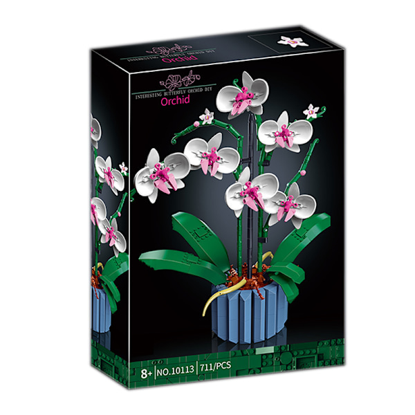 Rakennuspalikat Orkidea Phalaenopsis Kimppu Bonsai Tyttö Kokoa Koulutuslelu Lahja Eternal Flowers