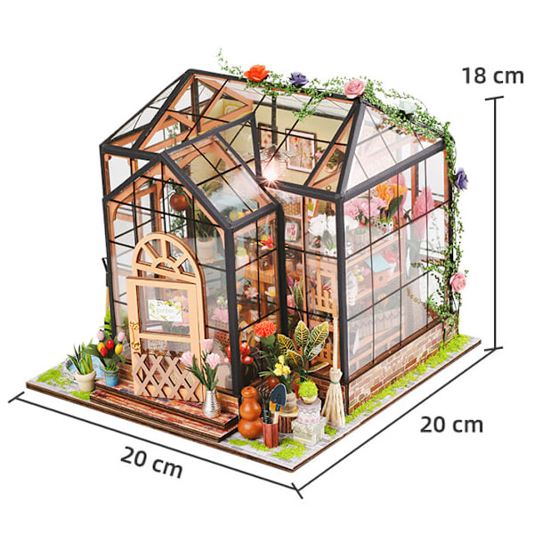 DIY miniatyrhus handgjord blomhus jenny blomhus rumpa