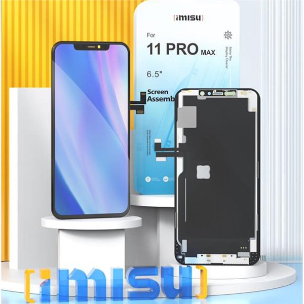 Erstatningsskjerm for iPhone 11 Pro Max svart {hh] black only the screen