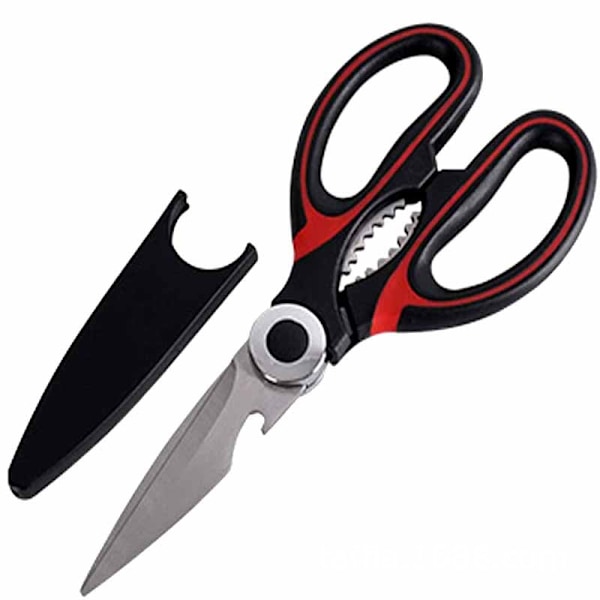 Kitchen Scissors, Multifunctional Heavy Duty Kitchen Scissors, Stainless Steel Scissors with Guard, for Chicken, Fish, Meat, Vegetables, Herbs, Nuts