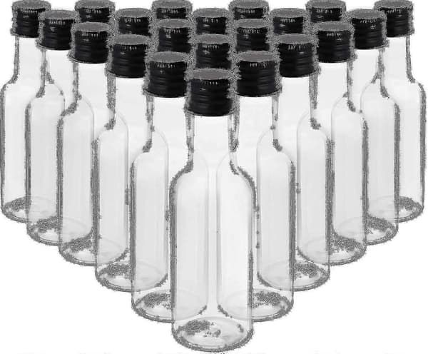 Mini Flaskor (24-pack) - Återanvändbara 50 ml Tomma Flaskor Med Skruvkorkar Och Tratt