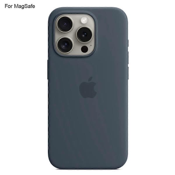 Compatible with iPhone 15 Pro Case MagSafe Liquid Silicone Back Cover [Induction Popover] - Perfect Dark Blue_MGF Dark Blue