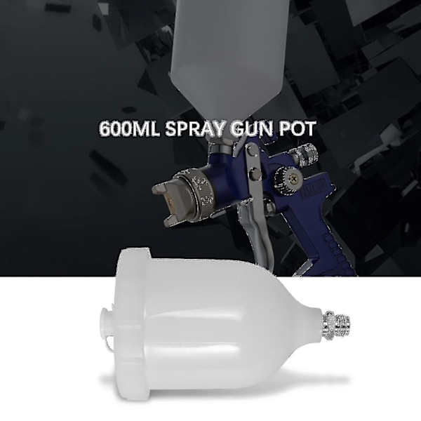 Sprutpistol Kopp Ersättningsbehållare 600ml - Kompatibel med Devilbiss Gti / Tekna Pro Pri Flg - Ny Hög Kvalitet - Snabb Leverans_Newway