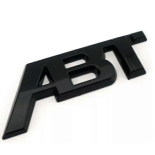 Glans Svart Abt Tuning Dekal Baklucka Emblem Badge Bagageutrymme