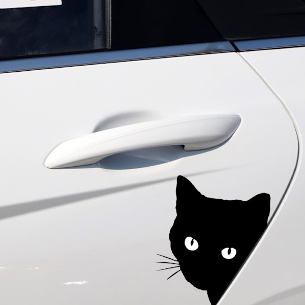 Bilklistremerker solid CAT bilklistremerker ser fremover svart katt bilvindu