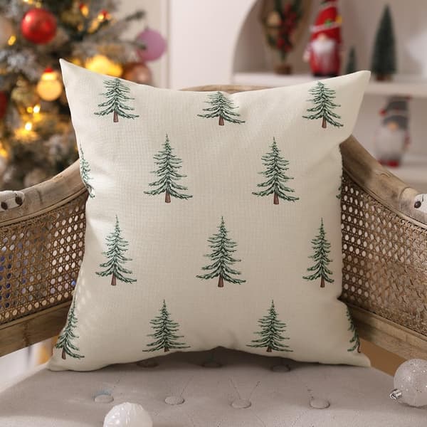 Hvide julepudebetræk Vinter Familie Hjem Indretning Sofapudebetræk 45x45 cm 2-pak
