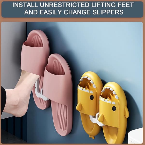 Shoe Racks 10-Pack Hanging Shoe Racks Wardrobe Organizer Shoe Rack System Self-Adhesive Shoe Storage Slipper Storage Studio Shoe Racks White