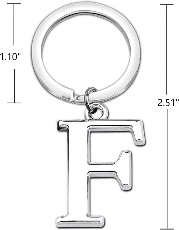 Nyckelring Bokstav - Initial Bokstav Nyckelring Berlock Bokstav F F