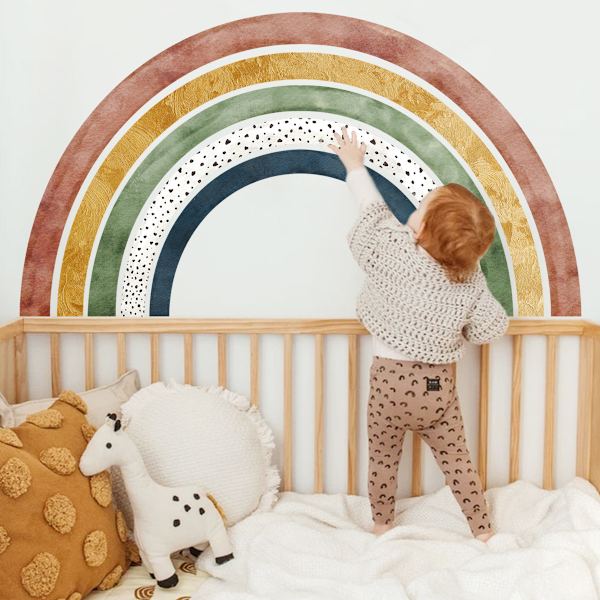 Bohemian style rainbow pattern wall sticker wall decoration for l
