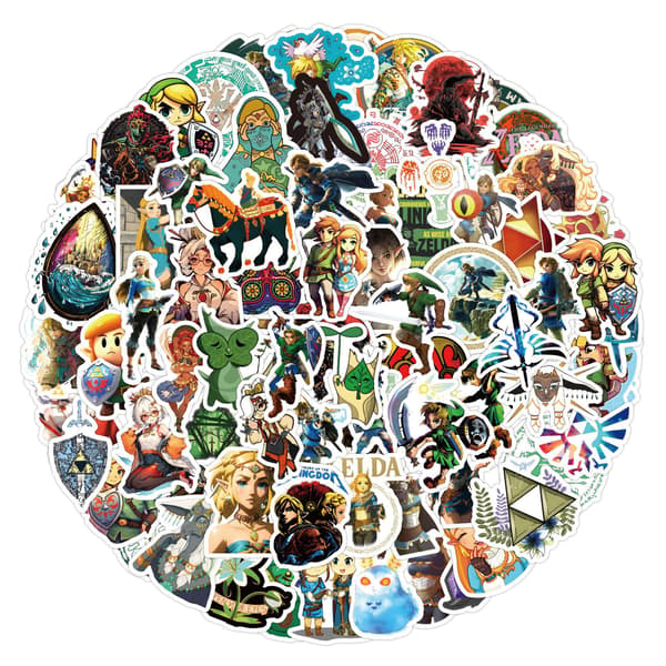 120 kpl Zelda Kingdom Tears Doodle Vedenpitäviä Tarroja