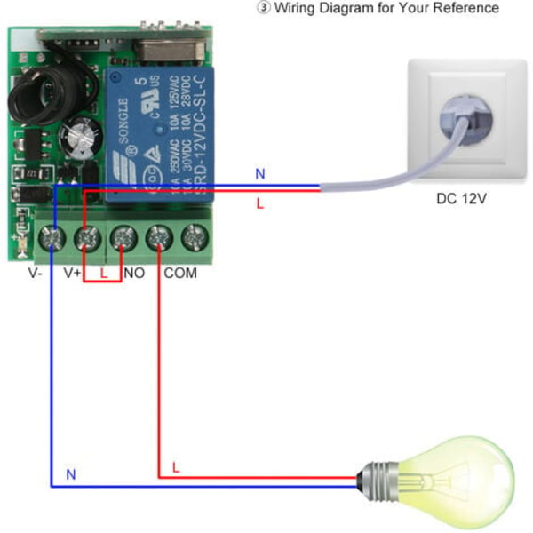 Svart hus DC 12V enkelkrets liten modell fjernkontrollhus med 2 fjernkontroller Modellnr. AK-RK01SY-12+AK-J027 4PDB4M60P