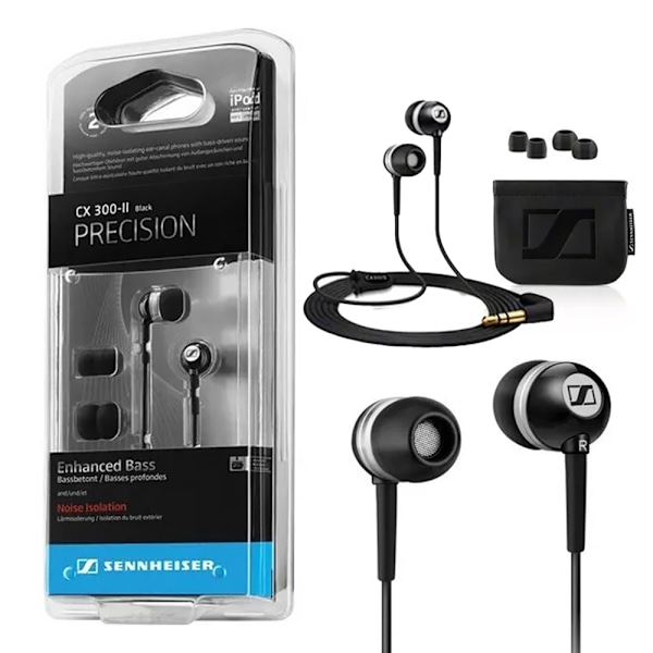 Sennheiser CX 300-II Precision -nappikuulokkeet - Voimakas basso, melunvaimennus