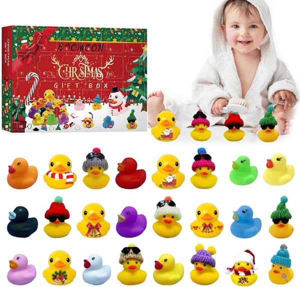 Julekalender Nedtelling 24 Dager Adventskalender Med Overraskelsesleker Badeleker Gøy Ender For Barn Julegave
