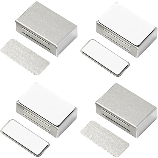 Magneettiset kaappilukot itseliimautuvat Jiayi 4-pakkauksessa Magneettinen ovilukko Vahva kaapin ovilukko Ruostumaton teräs Magneettinen lukko keittiöön