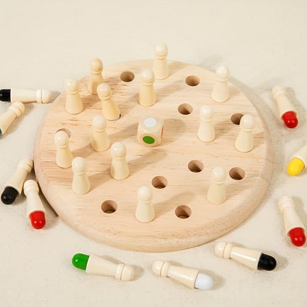 Bordcurlingspillsett med duk og 8 steiner Small Memory Chess 0.3kg