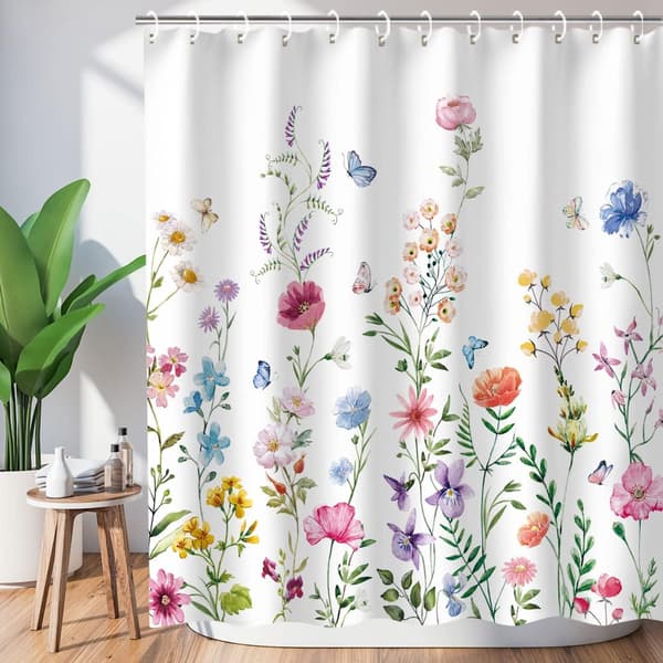 Duschdraperi Anti Mögel 180x200cm Med Vikter Och Ringar Vattentätt Premium kleur