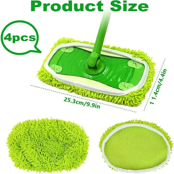 Pieces Microfiber Mop Cloths for Swiffer Sweeper Mop Refill Steam Mop, Reusable Washable Mop Pads for Tile Floors
