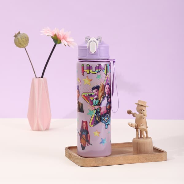 Demon Hunter Witch Group Mugg 700ml Barn Halm Studsmugg Tecknad Stor Kapacitet med Bärrem purple