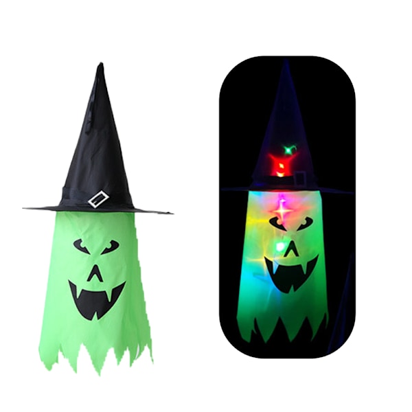 Häxhatt Halloween Kostym Onda Häxaccessoarer, självlysande
