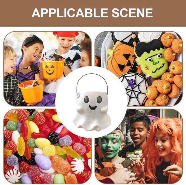 1 stk. Spøkelsesbøtte - Godteribøtte | Gotisk bøtte | Harpiksstatue Halloween Spøkelsesgodteribøtte | Halloween-bøtte