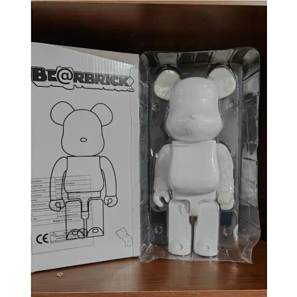 400% Högkvalitativ Svart Vit Björn Brick DIY Montering 28cm Galaxy Målning Björn 3D Modell Mini Brick Figur Leksaker green