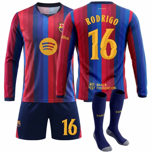 Langærmet fodboldtrøje nummer 10 Champions League-version Size 16 #2XL