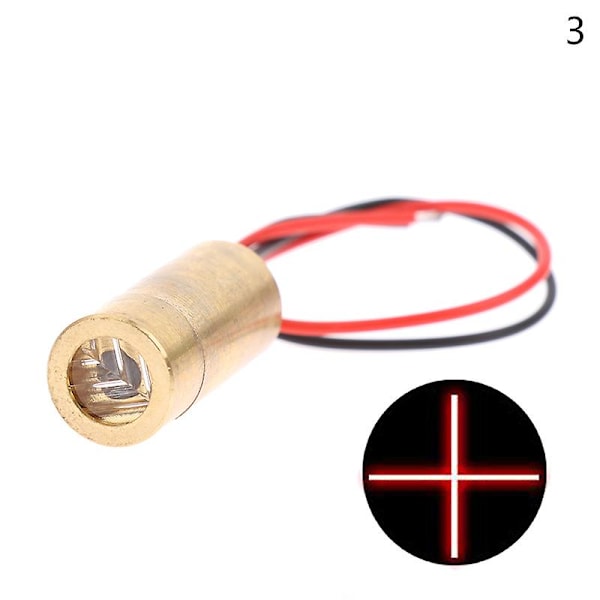 Laserhuvud i koppar 650nm 9mm 3V 50mW Laserkorsdiodmodul Röd Laser HFMQV{hh} A3(cross)