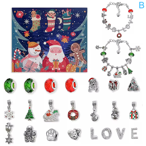 24-dages Julekalender Legetøjssæt Jule Nedtælling Blind Box B