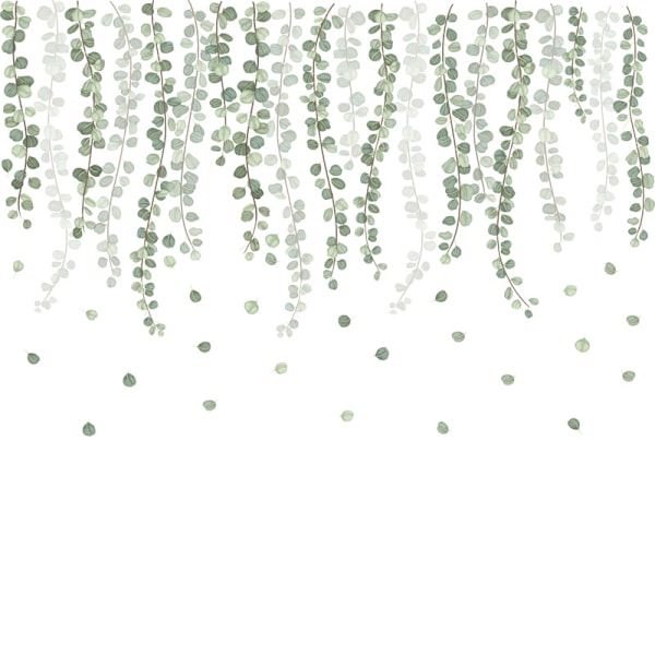 Hengende Vines String of Pearls Vine Blader Veggklistremerker, Avtakbare