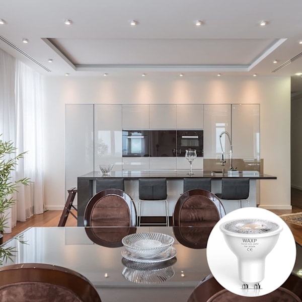 LED Spotlight Lampor Varmvit 5W, 3000K, 365lm, Flimmerfri, Energisparande Lampor Motsvarande 40-50W GU10 Halogen Spotlight Lampor 10-pack{hh} Warm White