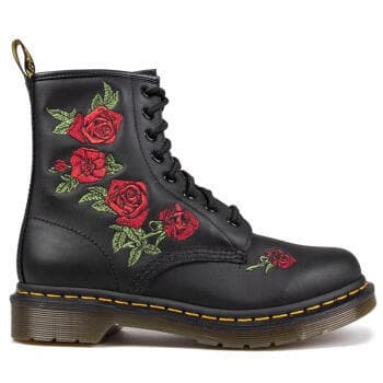Oversized Lace-Up Boots with Square Heel and Ethnic Embroidered Martin Boots i-MP 48