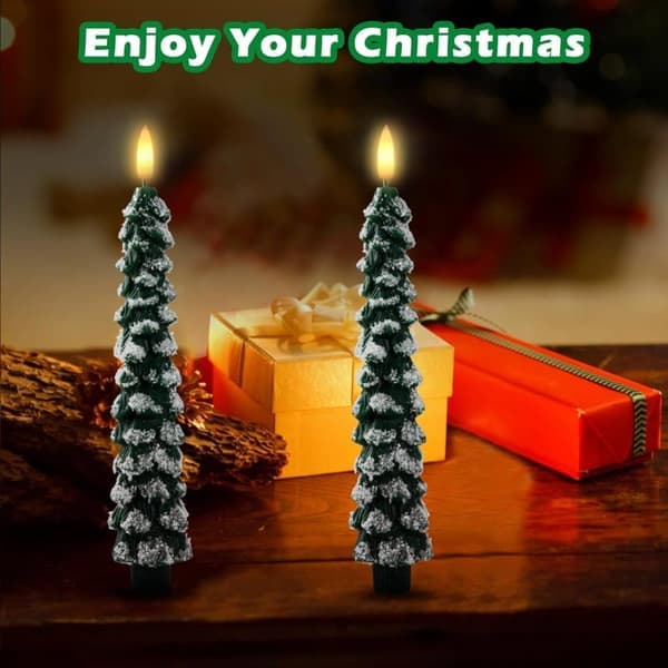 4-pack Christmas LED Lights with Remote Control - Christmas Tree Lights with Adjustable Brightness and Timer, Battery-Operated Lights for Christmas Table and Home Decor