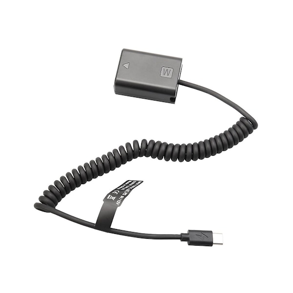 NP-FW50 Dummy Batteri PD Type-C Kobling til ZV-E10 A7 A7R/S/M A7II A7S2 A7M2 A7R2 A6500 NEX5 NEX7 -