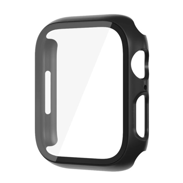 Glass+ Cover til Apple Watch etui 9 8 7 6 SE 5 iWatch tilbehør skærmbeskytter Apple Watch Series 45mm 41mm 44mm 40mm 42mm 38mm sort black 45mm series 7 8 9