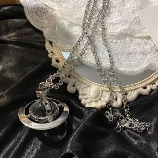 sølv Vivienne Westwood Saturn UFO-vedhæng