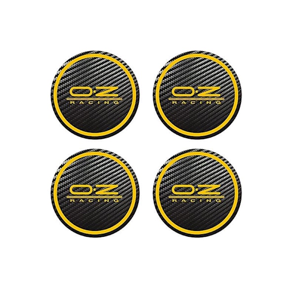 4 stk. for OZ Racing Octavia A5 Fabia Superb Bil Styling Emblem Logo Karbonfiber Senterkopper Lettmetallfelg Nav