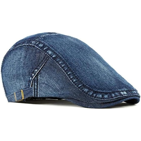 2-pakning Herre Denim Bomull Newsboy Caps Ivy Gatsby Kjøre Jakt Cabbie Hatter{HH}